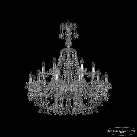 Люстра Bohemia Ivele Crystal  1409/12+6/300/XL-95 Ni