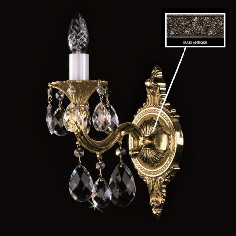 Бра Art Glass SARKA I. BRASS ANTIQUE CE