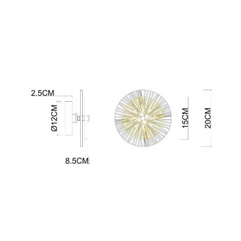 Бра Arte Lamp Ajour A1258AP-1PB