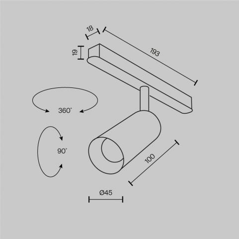 Трековый светильник Maytoni Technical Exility 2700-6000K Dim Smart Focus LED TR032-4-5W3K-M-DS-BW
