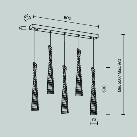 Подвесной светильник Modestyle 4000K MS.88910.5 GD
