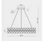 Люстра Modelux ML.8185 с пультом 3000-6000K ML.8185.800 GD