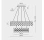 Люстра Modelux ML.8185 с пультом 3000-6000K ML.8185.800.500 GD